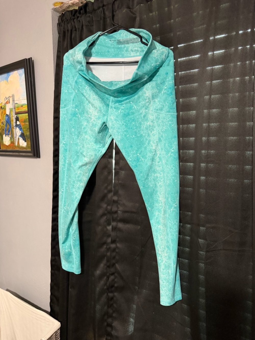 Victorias Secret Turquoise Marble/water Leggings